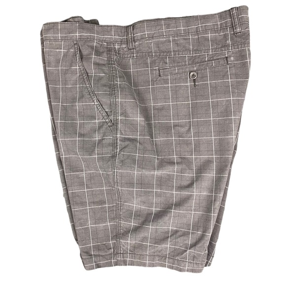 KENNETH COLE Men's Dark Grey Plaid Flat Front Shorts Size 40 - Picture 3 of 11